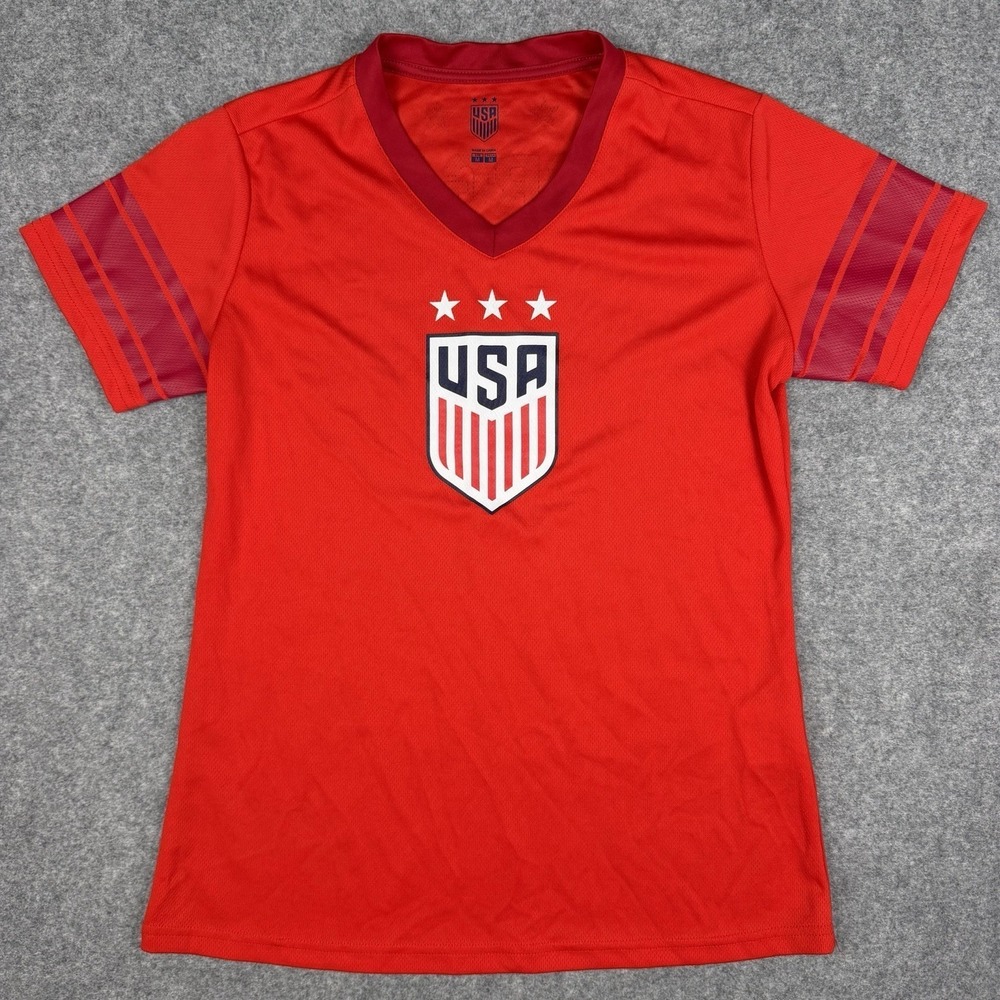 USWNT Alex Morgan 13 USA Soccer Shirt Womens M Red 3 Star Fan Jersey Tee Graphic
